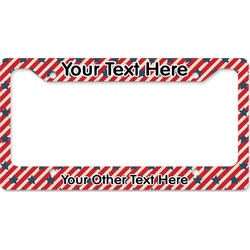 Stars and Stripes License Plate Frame - Style B (Personalized)