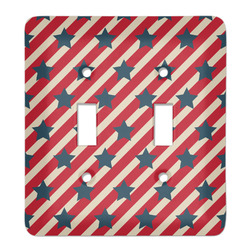 Stars and Stripes Light Switch Cover (2 Toggle Plate)