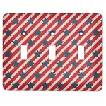 Stars and Stripes Light Switch Cover (3 Toggle Plate)