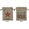 Stars and Stripes Medium Burlap Gift Bag - Front and Back