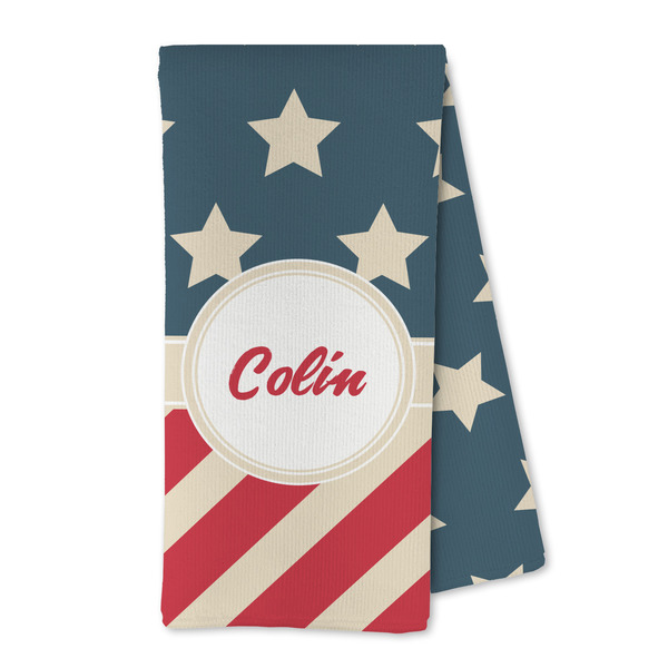 Custom Stars and Stripes Kitchen Towel - Microfiber (Personalized)