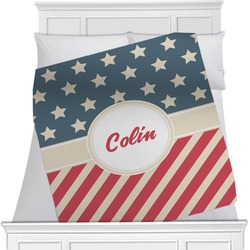 Stars and Stripes Minky Blanket - 40"x30" - Double Sided (Personalized)
