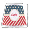 Stars and Stripes Poly Film Empire Lampshade - Dimensions