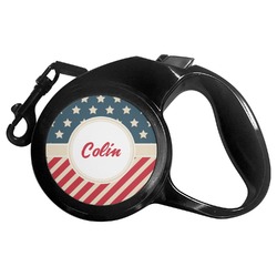 Stars and Stripes Retractable Dog Leash - Large (Personalized)