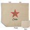 Stars and Stripes Reusable Cotton Grocery Bag - Front & Back View