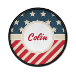 Stars and Stripes Iron On Round Patch w/ Name or Text