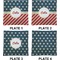 Stars and Stripes Set of Square Dinner Plates (Approval)