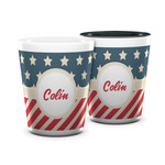 Stars and Stripes Ceramic Shot Glass - 1.5 oz (Personalized)