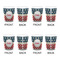 Stars and Stripes Shot Glass - White - Set of 4 - APPROVAL