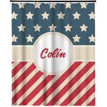 Stars and Stripes Extra Long Shower Curtain - 70"x84" (Personalized)