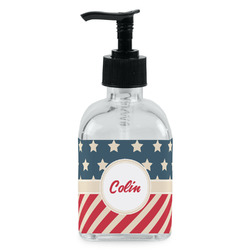 Stars and Stripes Glass Soap & Lotion Bottle - Single Bottle (Personalized)