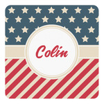 Stars and Stripes Square Decal (Personalized)