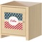 Stars and Stripes Square Wall Decal on Wooden Cabinet