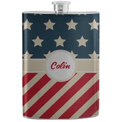 Stars and Stripes Stainless Steel Flask (Personalized)