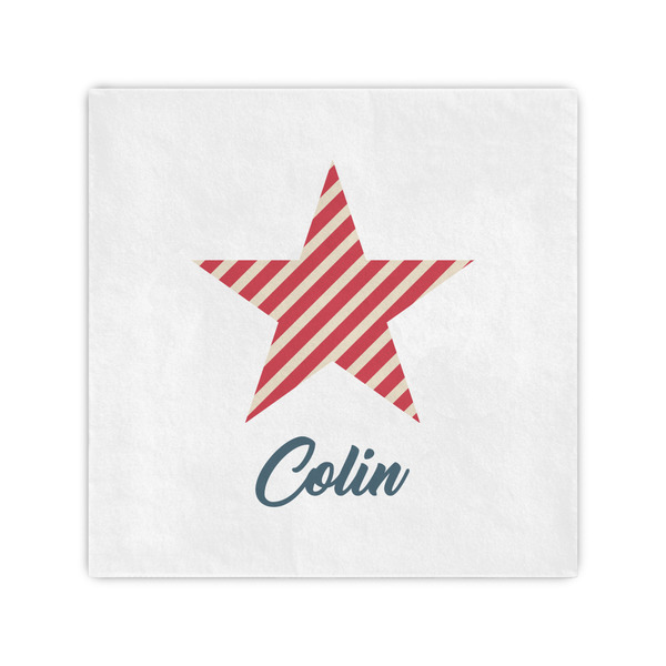 Custom Stars and Stripes Cocktail Napkins (Personalized)