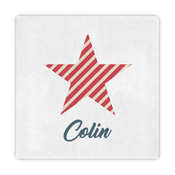 Custom Stars and Stripes Standard Decorative Napkins (Personalized)