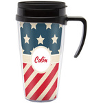 Stars and Stripes Acrylic Travel Mug with Handle (Personalized)