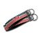 Stars and Stripes Webbing Keychain FOBs - Size Comparison