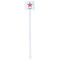 Stars and Stripes White Plastic Stir Stick - Double Sided - Square - Single Stick