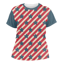 Stars and Stripes Women's Crew T-Shirt - 2X Large