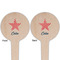 Stars and Stripes Wooden 4" Food Pick - Round - Double Sided - Front & Back