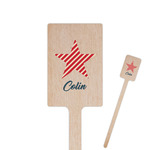 Stars and Stripes 6.25" Rectangle Wooden Stir Sticks - Double Sided (Personalized)