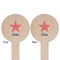 Stars and Stripes Wooden 6" Food Pick - Round - Double Sided - Front & Back