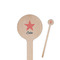 Stars and Stripes Wooden 7.5" Stir Stick - Round - Closeup