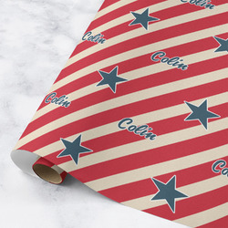 Stars and Stripes Wrapping Paper Roll - Medium - Matte (Personalized)