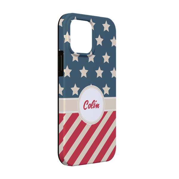 Custom Stars and Stripes iPhone Case - Rubber Lined - iPhone 13 (Personalized)