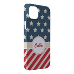 Stars and Stripes iPhone Case - Plastic - iPhone 14 Pro Max (Personalized)