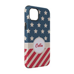 Stars and Stripes iPhone Case - Rubber Lined - iPhone 14 Pro (Personalized)