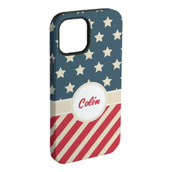 Stars and Stripes iPhone Case - Rubber Lined - iPhone 15 Plus (Personalized)