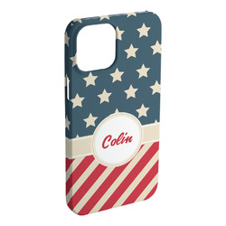 Stars and Stripes iPhone Case - Plastic - iPhone 15 Pro Max (Personalized)