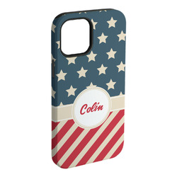 Stars and Stripes iPhone Case - Rubber Lined - iPhone 15 Pro Max (Personalized)