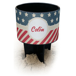 Stars and Stripes Black Beach Spiker Drink Holder (Personalized)