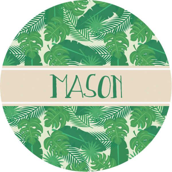 Custom Tropical Leaves #2 Multipurpose Round Labels - 1" (Personalized)