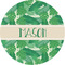 Tropical Leaves #2 1" Multipurpose Round Labels - Single Sticker