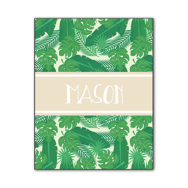 Custom Tropical Leaves #2 Wood Print - 11x14 (Personalized)