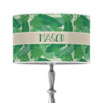 Tropical Leaves #2 12" Drum Lamp Shade - Poly-film (Personalized)