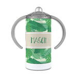 Tropical Leaves #2 12 oz Stainless Steel Sippy Cup (Personalized)