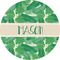 Tropical Leaves #2 2" Multipurpose Round Labels - Single Sticker