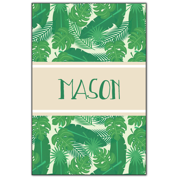 Custom Tropical Leaves #2 Wood Print - 20x30 (Personalized)