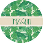 Tropical Leaves #2 Multipurpose Round Labels - Custom Sized (Personalized)