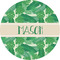 Tropical Leaves #2 3" Multipurpose Round Labels - Single Sticker