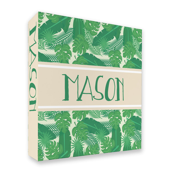 Custom Tropical Leaves #2 3 Ring Binder - Full Wrap - 2" (Personalized)