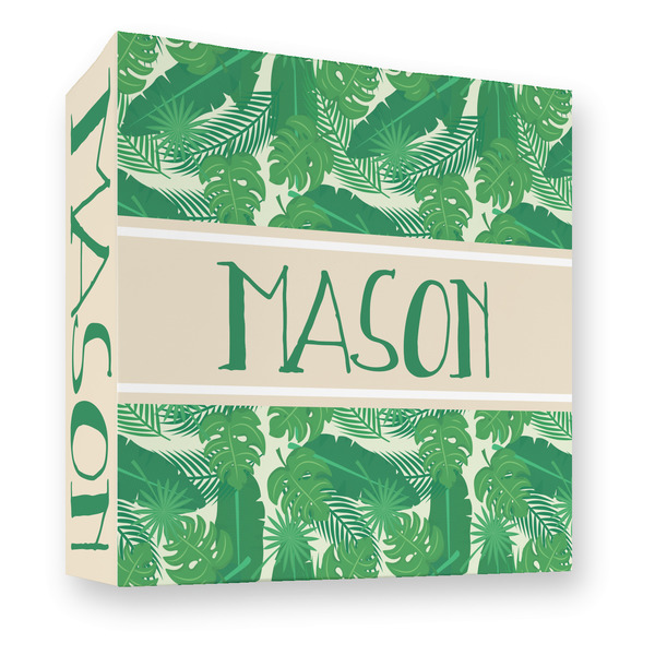 Custom Tropical Leaves #2 3 Ring Binder - Full Wrap - 3" (Personalized)