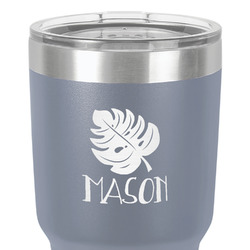 Tropical Leaves #2 30 oz Stainless Steel Tumbler - Grey - Single-Sided (Personalized)