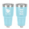 Tropical Leaves #2 30 oz Stainless Steel Ringneck Tumbler - Teal - Double Sided - Front & Back