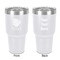 Tropical Leaves #2 30 oz Stainless Steel Ringneck Tumbler - White - Double Sided - Front & Back